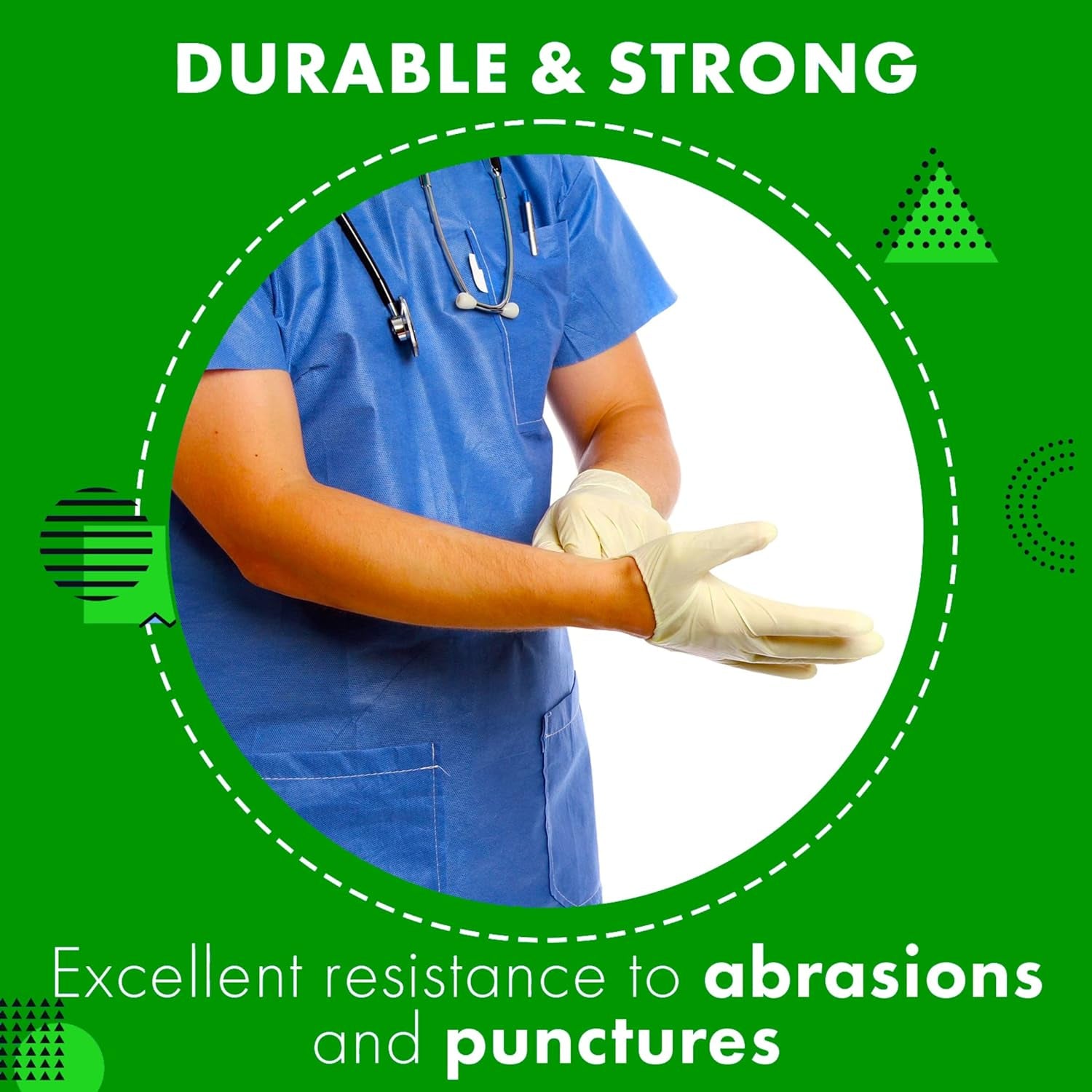 Disposable Latex Gloves for Kitchen and Cleaning Powder Free Size Large, 100