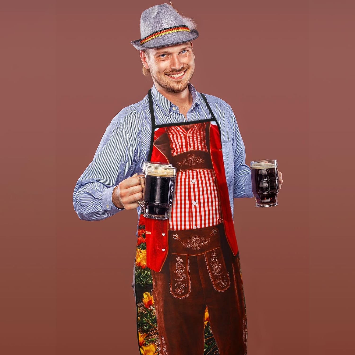 4 Pcs Oktoberfest Apron Oktoberfest Party Decorations German Kitchen Apron Outfit Costume for Bavarian Beer Festival