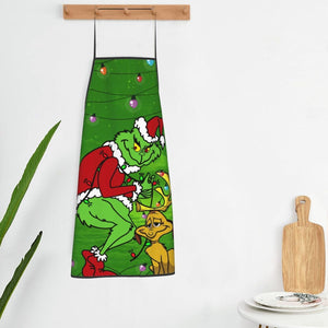Christmas Apron for Women Bib Kitchen Aprons Holiday Apron for Party Christmas Decor