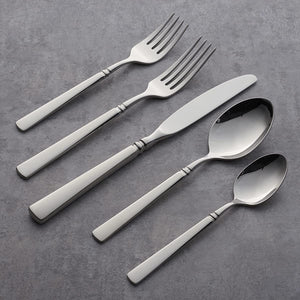 Everdine 20 Piece Everyday Flatware Set, Service for 4 , 18/0 Stainless Steel, Silverware Set, Dishwasher Safe