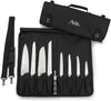 Chef Knife Bag (8+ Slots) Is Padded and Holds 8 Knives plus Your Meat Cleaver, Knife Hone, Utensils, and a Zipped Pouch for Tools. Durable Knives Carrier Also Includes a Name Card Holder. (Bag Only)