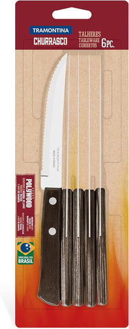 Toramontexi-Na Poly Wood Steak Knife 6Pc Dark 21198/915