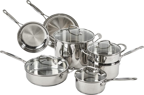 Image of 11-Piece Cookware Set, Chef'S Classic Stainless Steel Collection 77-11G