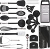 Kitchen Utensils Set Cooking Utensil Sets, Nylon and Stainless Steel Kitchen Gadgets Nonstick and Heat Resistant Home, House, Apartment Essentials Kitchen Accessories Must Haves Pots and Pans Set