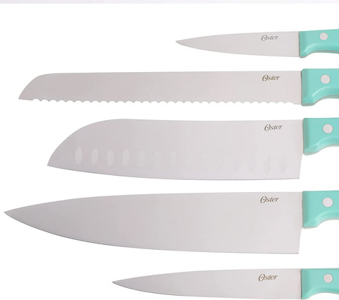 Image of Evansville 14 Piece Cutlery Set, Stainless Steel with Turquoise Handles -