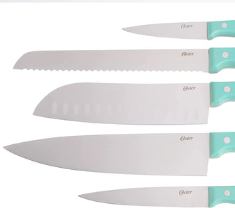 Evansville 14 Piece Cutlery Set, Stainless Steel with Turquoise Handles -