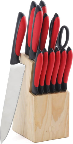 Image of 14 Piece Cutlery Set in Red