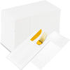 200 Pack  White Paper Napkins, Disposable Dinner Wedding Napkins for Reception, Built in Flatware Pocket Guest Towels
