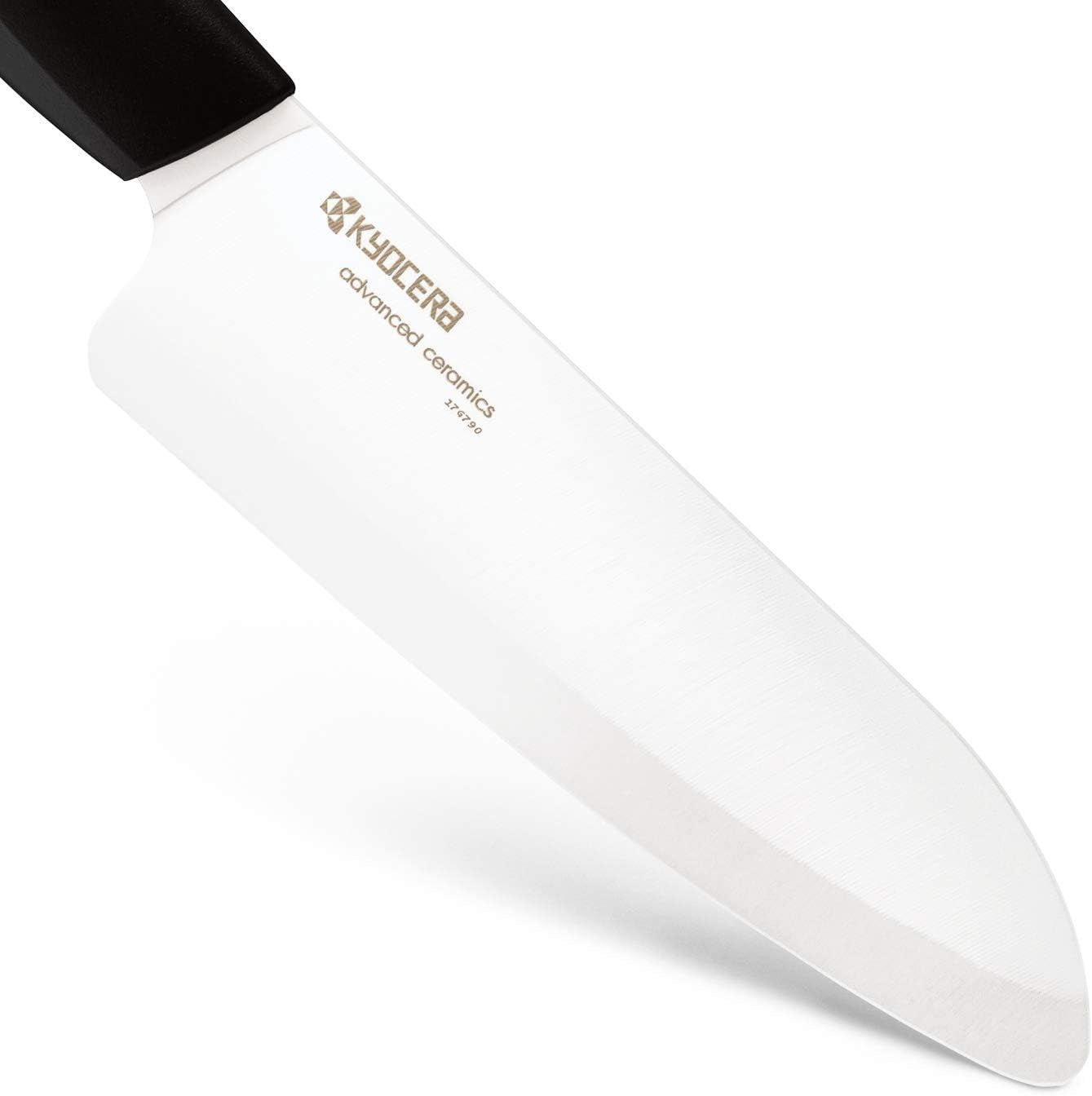 Advanced Ceramic Revolution Series 6-Inch, Chef'S Santoku Knife, Black Handle, White Blade , 6 Inch - FK-160 WH