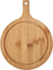 round Paddle Board with Juice Groove, 7.5X10 Inch, Bamboo