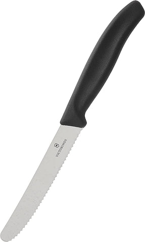Swiss Army Cutlery Swiss Classic Serrated Steak Knife Set, Round-Tip, 4.5-Inch, 4-Piece