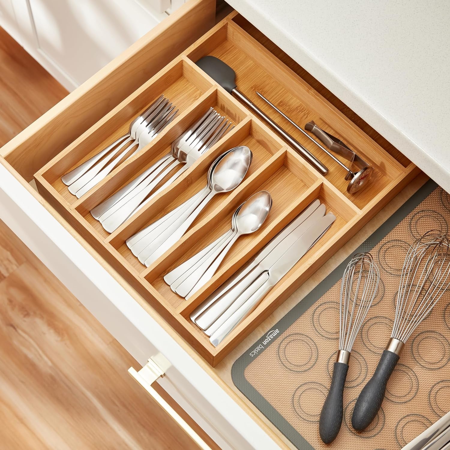 20-Piece Stainless Steel Flatware Set with Square Edge, Service for 4, Silver