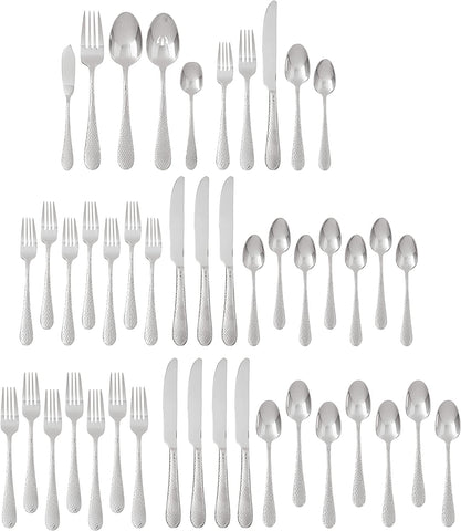 Image of 45-Pc. Tibet Flatware Set, Stainless