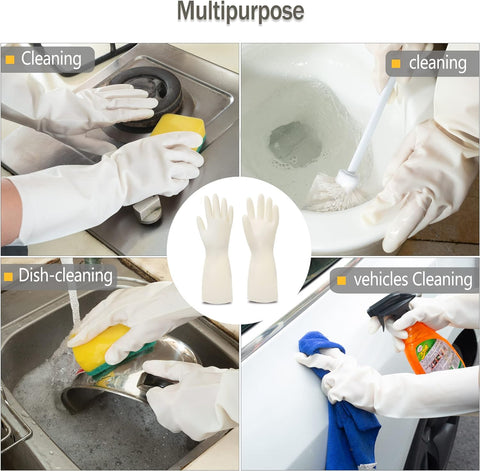 Image of Dishwashing Gloves,Cleaning Gloves,Kitchen Gloves, Dish Gloves,Rubber Gloves,Rubber Gloves for Dishwashing,3 Pairs.