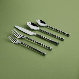 20-Piece Silverware Silver Tear Collection Polished Stainless Steel Flatware Sets, Service for 4