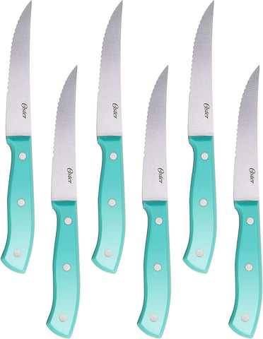 Image of Evansville 14 Piece Cutlery Set, Stainless Steel with Turquoise Handles -