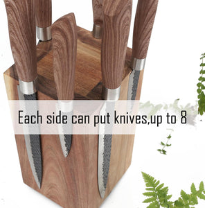 Magnetic Knife Wooden Block 360 Rotatable Knife Holder Rack Magnetic Stands with Strong Enhanced Magnets Kinves Strip