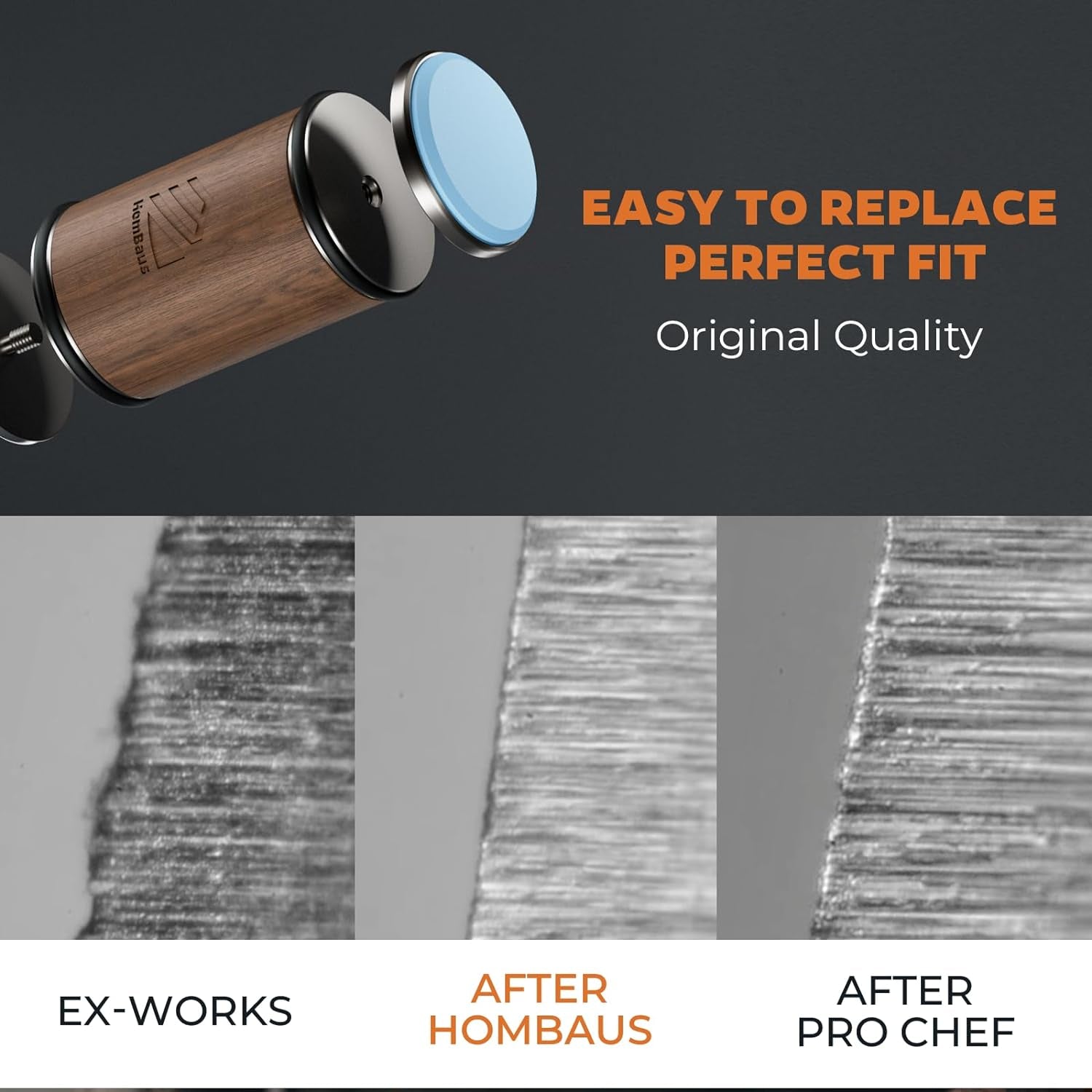 Knife Sharpener Kit, Premium Sharpness Set with #3000 Fine #6000 Extra-Fine Corundum Whetstone Disc and Leather Strop