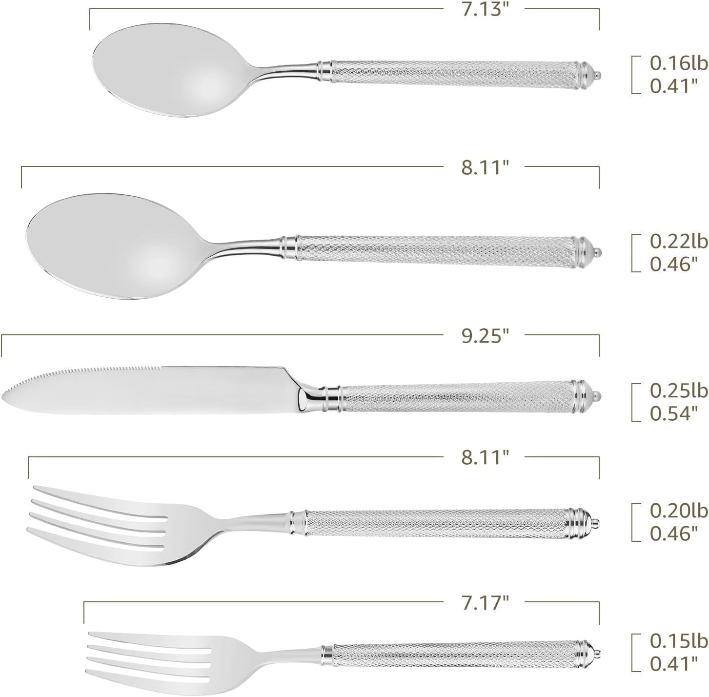 20Pcs 18/10 Stainless Steel Silver Forged Manual Polishing Flatware Set with Luxury Domess Handle Dishwasher Safe Home Hotel Restaurant Use Wedding Housewarming Gift