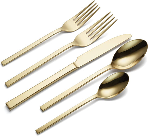 Image of Allay Champagne 20 Piece Everyday, Service for 4 Flatware Set, 20PC FW, STAINLESS