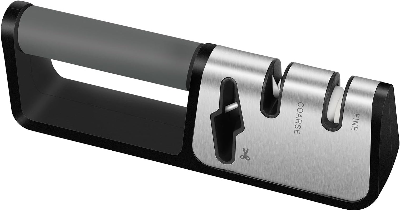 Knife Sharpeners, 4 in 1 Professional Knife Sharpening Kitchen Blade and Scissors Sharpening Tool, Powerful Professional Chef'S Kitchen Knife Accessories, Manual Knife Sharpener