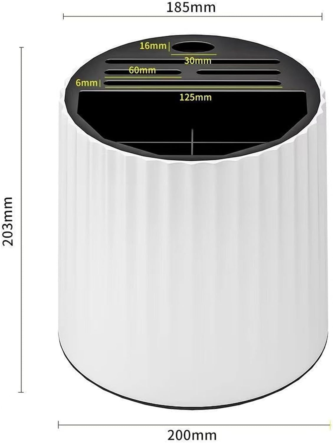360 Degree Rotating Knives Holder for Kitchen Counter, Multifunctional Plastic Kitchen Utensil Holder, Large Capacity Knives Block, Space Saving Knife Organizer, Chopsticks Knife Block Utensil Stand