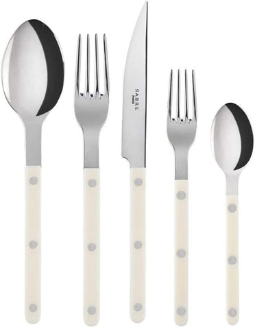 Image of Flatware Bistrot Stainless Steel Ivory 5Pcs Service for 4 (20 Pieces)