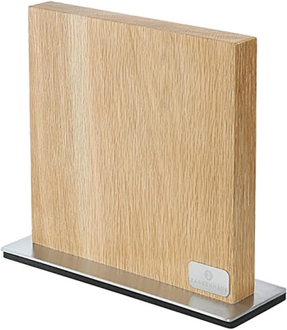 Image of Magnetic Wood Knife Block for Kitchen Counter, Natural Oak, 11" X 3.5"
