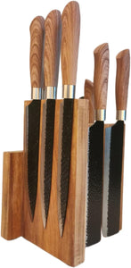 Knife Block with Strong Magnets,Magnetic Knife Holder without Knives,Display Stand and Storage Rack