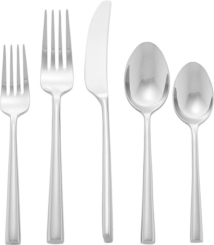 Image of Malmo 5-Piece Flatware Set, 0.9 LB, Stainless Steel