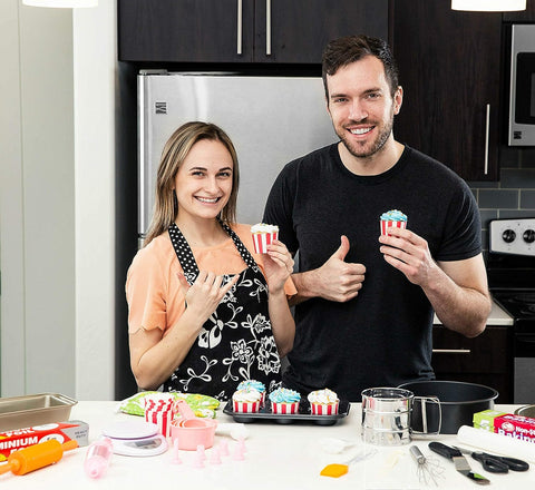 Image of Baking Set for Kids and Adults - (60 PCS SPECIAL BAKERY EQUIPMENT and TOOLS) with Hand Mixer, BONUS Recipe Guide, Cake Pans, and More Utensils!