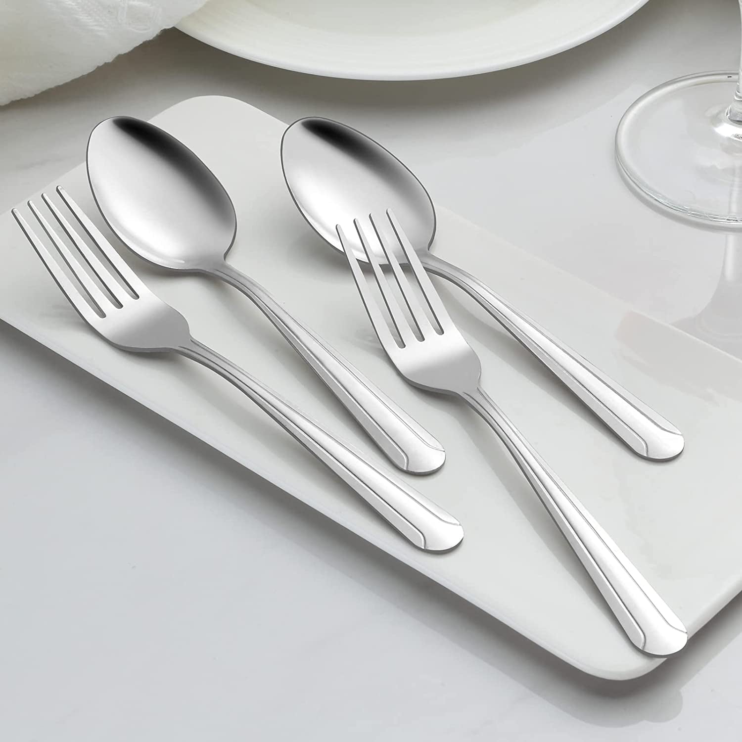24 Pieces Dinner Forks Set, 8.2-Inch Stainless Steel Forks Silverware, Flatware/Salad Forks, Table Forks, Mirror Polished, Dishwasher Safe, Use for Home, Kitchen or Restaurant