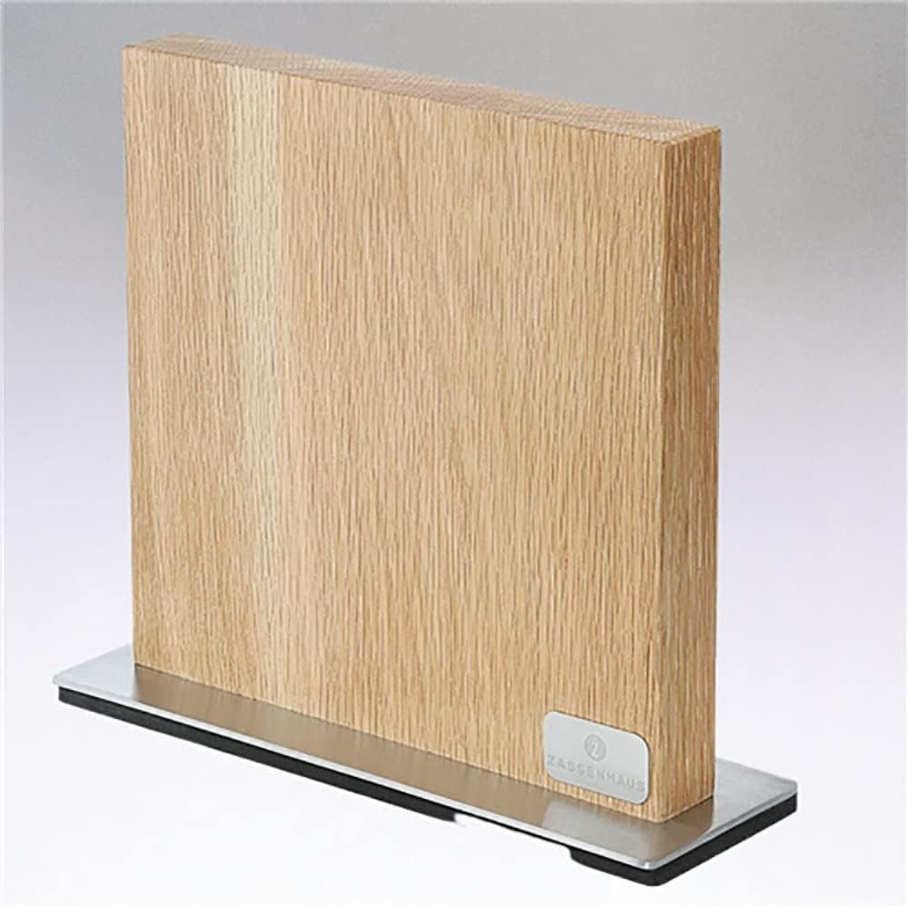 Magnetic Wood Knife Block for Kitchen Counter, Natural Oak, 11" X 3.5"