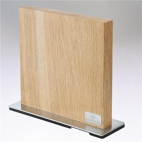 Image of Magnetic Wood Knife Block for Kitchen Counter, Natural Oak, 11" X 3.5"
