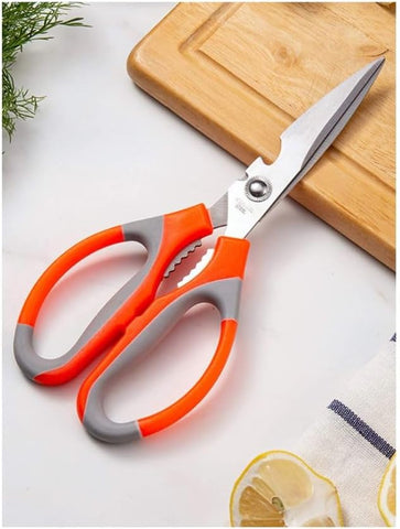 Image of 1Pc Multifunctional Scissors, Ultra Sharp Stainless Steel Kitchen Shears, Meat Chicken Poultry Fish Herbs Scissors, Kitchen Supplies