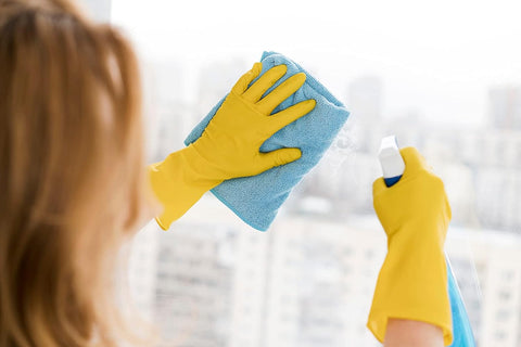 Image of 3 Pairs Yellow Cleaning Dish Gloves, Professional Natural Rubber Latex Gloves, Kitchen Dishwashing Gloves (3 Pairs)