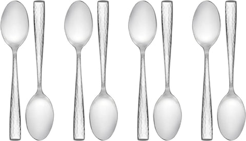 Image of Texture 42-Piece Forged Stainless Steel Flatware Set, Service for 4