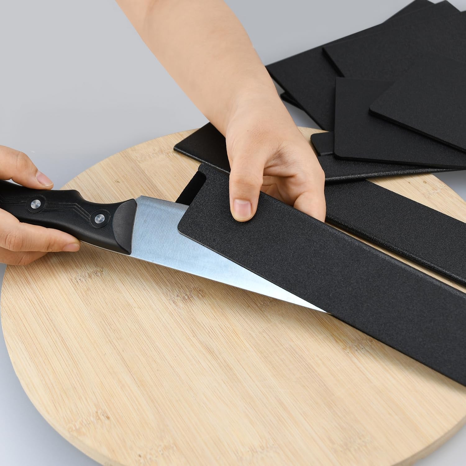 Knife Guards, 2/4/5/10/20Pcs 4.7In - 12.2In Universal Knife Edge Guards, Non-Bpa Knife Sheath, Waterproof Abrasion Resistant Felt Lined Knife Cover Sleeves Knife Protectors(2Pcs 8.7" × 2")