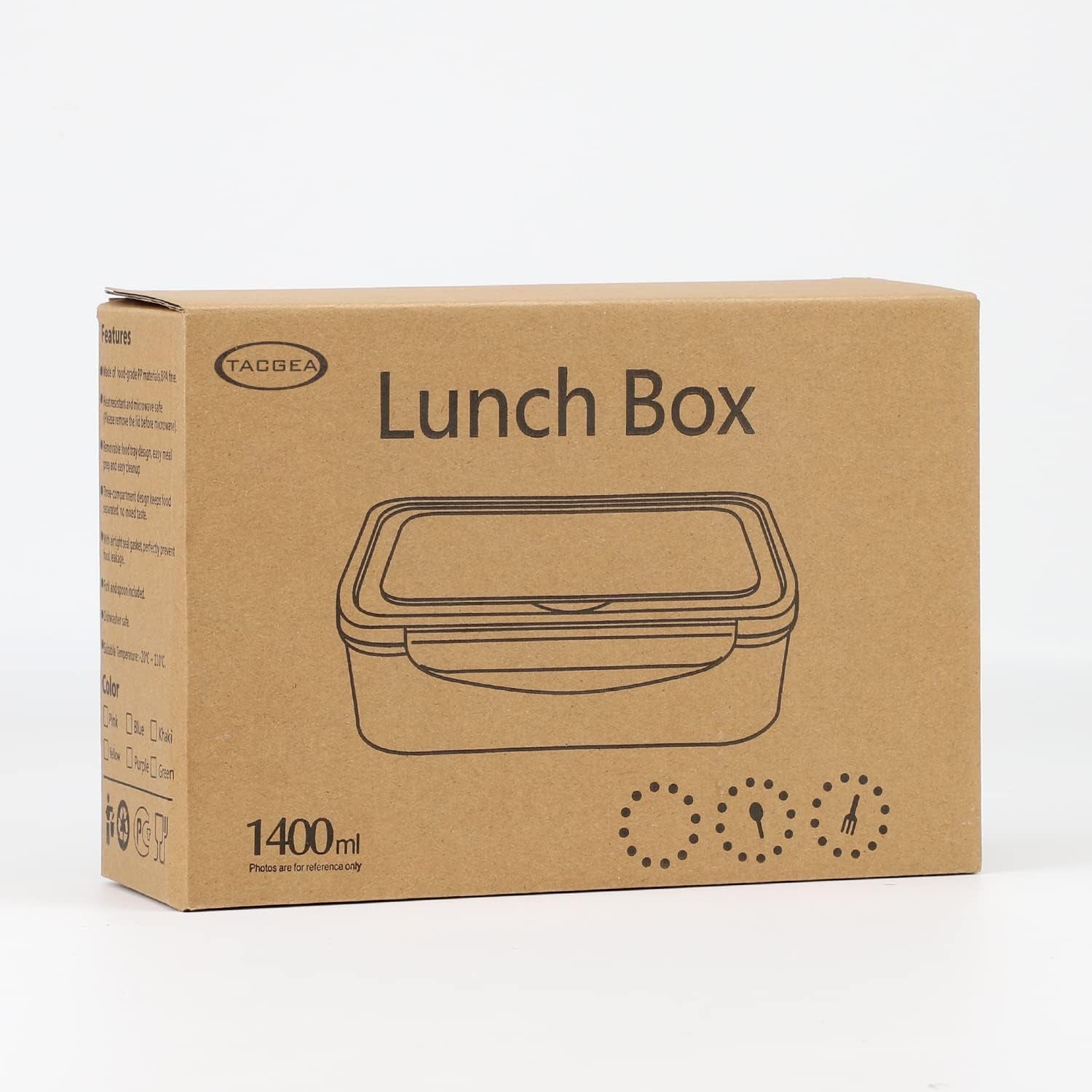 Bento Box for Kids and Adults, Lunch Box 37Oz Food Storage Container with Fork & Spoon, Knife, BPA Free, Microwave, Dishwasher Freezer Safe (Green)