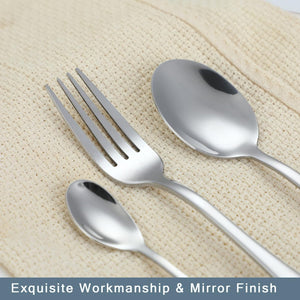 25-Piece Forks and Spoons Silverware Set, Flatware Sets Forks and Spoons Silverware