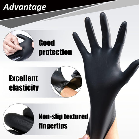 Image of Nitrile Gloves, 4Mil-100 Count, Gloves Disposable Latex Free, Disposable Gloves for Household, Food Safe