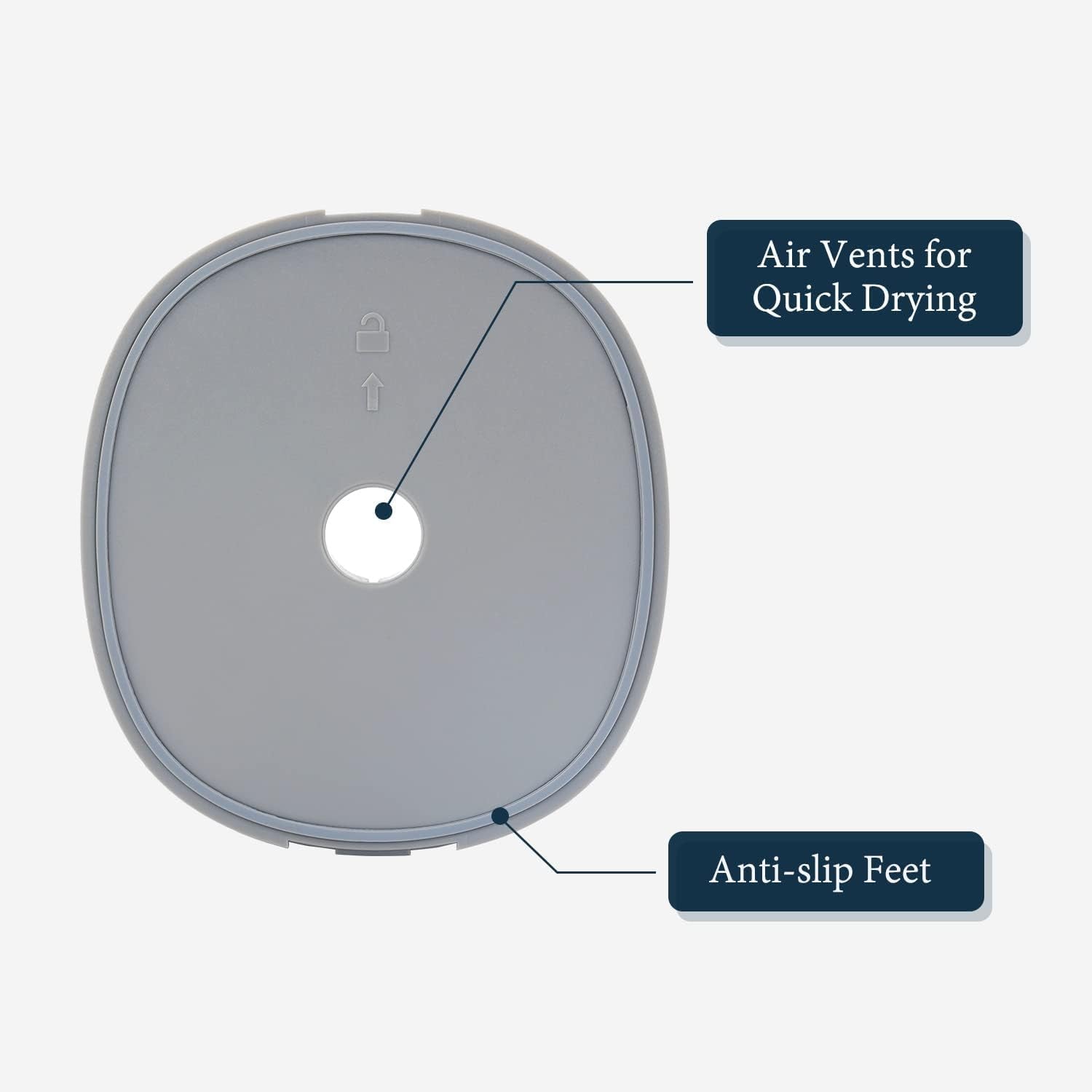 Universal Knife Block Oblique Grey, Space Saver Knife Storage - Detachable for Easy Cleaning & Unique Slot Design to Protect Blades-Oblique for Easy to Reach