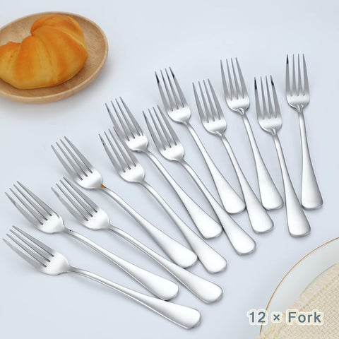 Image of 25-Piece Forks and Spoons Silverware Set, Flatware Sets Forks and Spoons Silverware