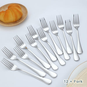 25-Piece Forks and Spoons Silverware Set, Flatware Sets Forks and Spoons Silverware