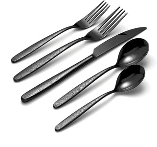 894807 Storm Black 20 Piece Everyday Flatware Set, Service for 4