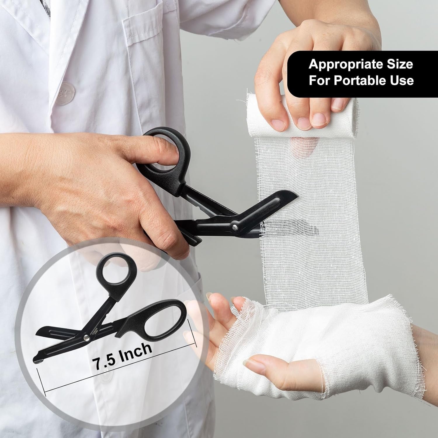 Bandage Shears Medical Scissors Trauma Shears for ER Nurse Premium Quality Stainless Steel Shear 7.5" Fluoride Coated Non-Stick Blades Nursing Scissors for Doctor (Purple Blue)