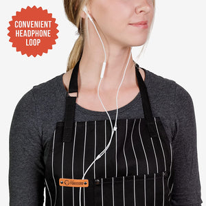 Chef Apron for Men and Women - Kitchen Apron with Pockets & Adjustable Neck Straps - Cooking Apron 100% Cotton