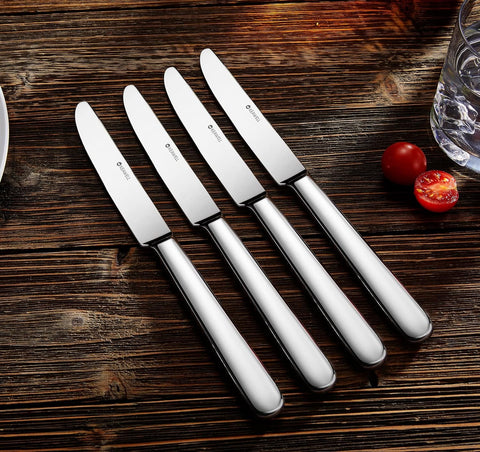 Image of Premium 20-Piece Louise Silverware Set, 18/10 Stainless Steel, Service for 4, Fine Flatware Set, Dishwasher Safe