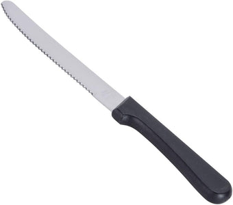 Round Tip Steak Knife with Plastic Handle, 5 Inch Blade -- 12 per Case