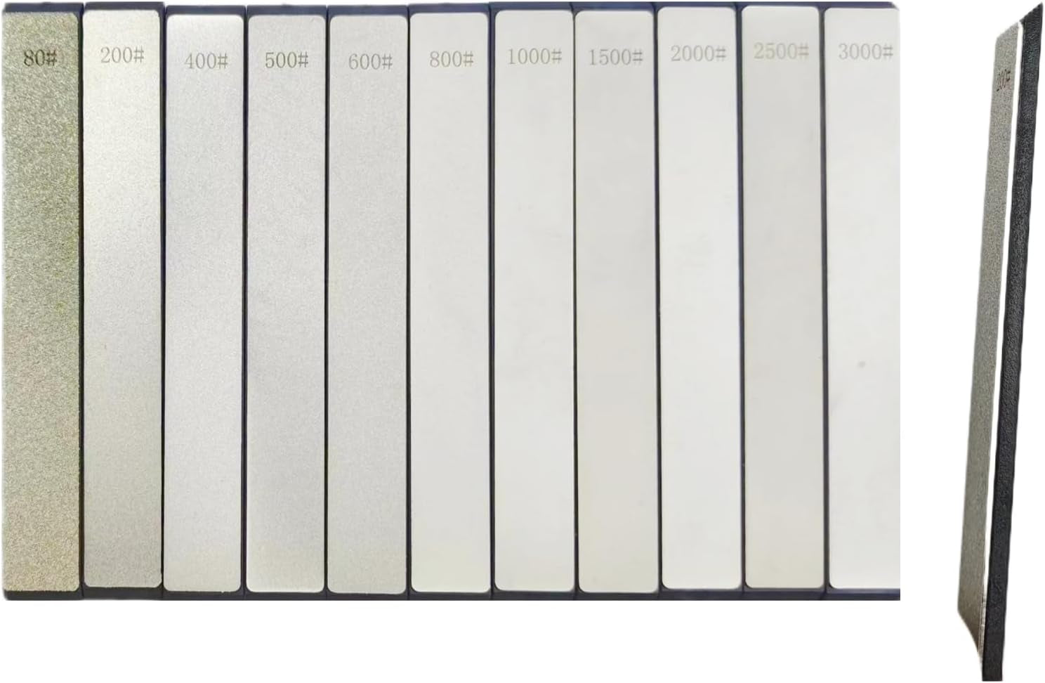 11Pcs Diamond Knife Sharpening Stones Set, Diamond Plates for Fix-Angled Knife Sharpening System, Diamond Whetstones with a Non-Slip Base for Ruixin Sharpener, Knife Sharpener for Kitchen Outdoor